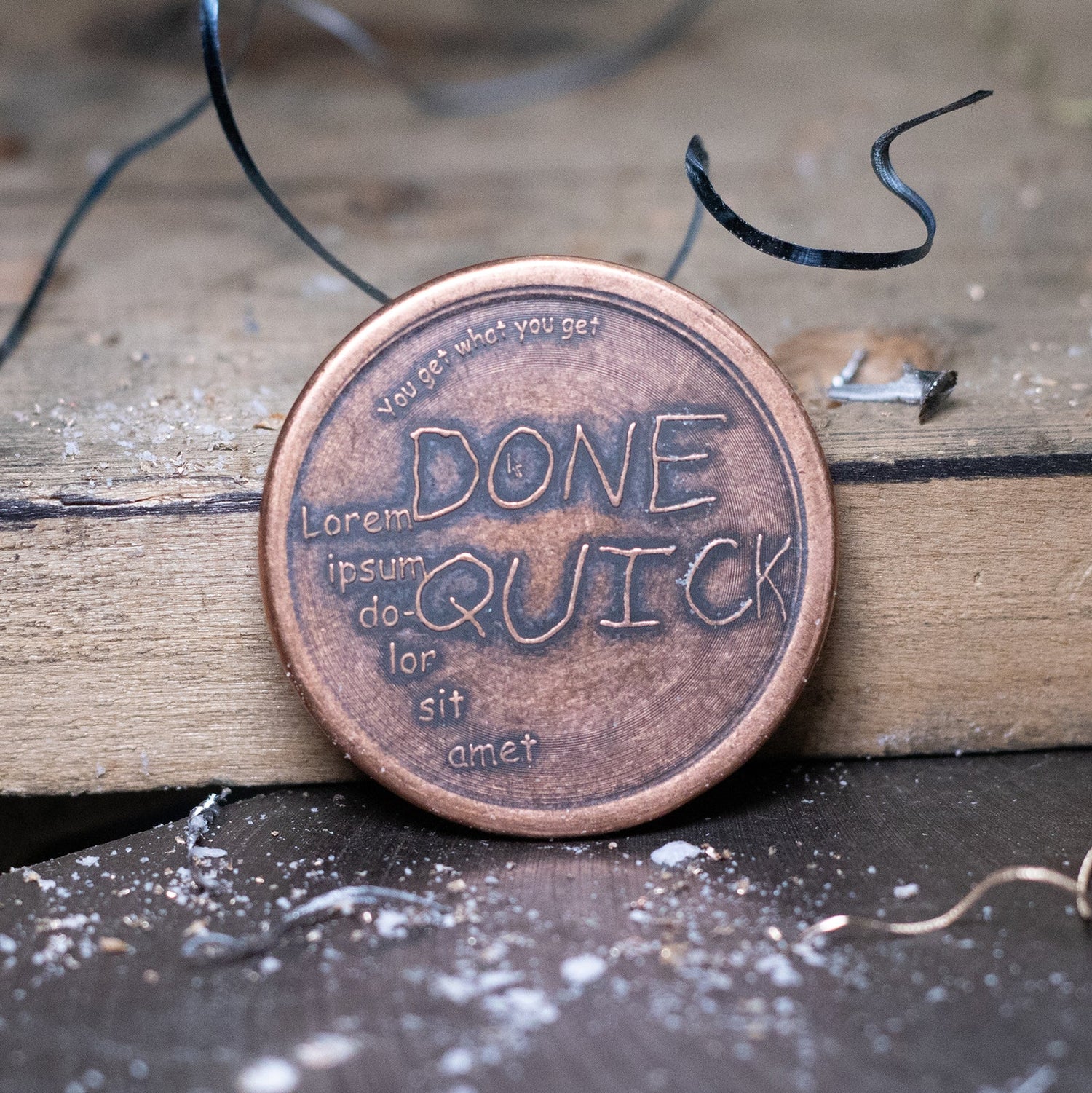 Done Right, Done Quick - Decision Maker Coin in Solid Copper