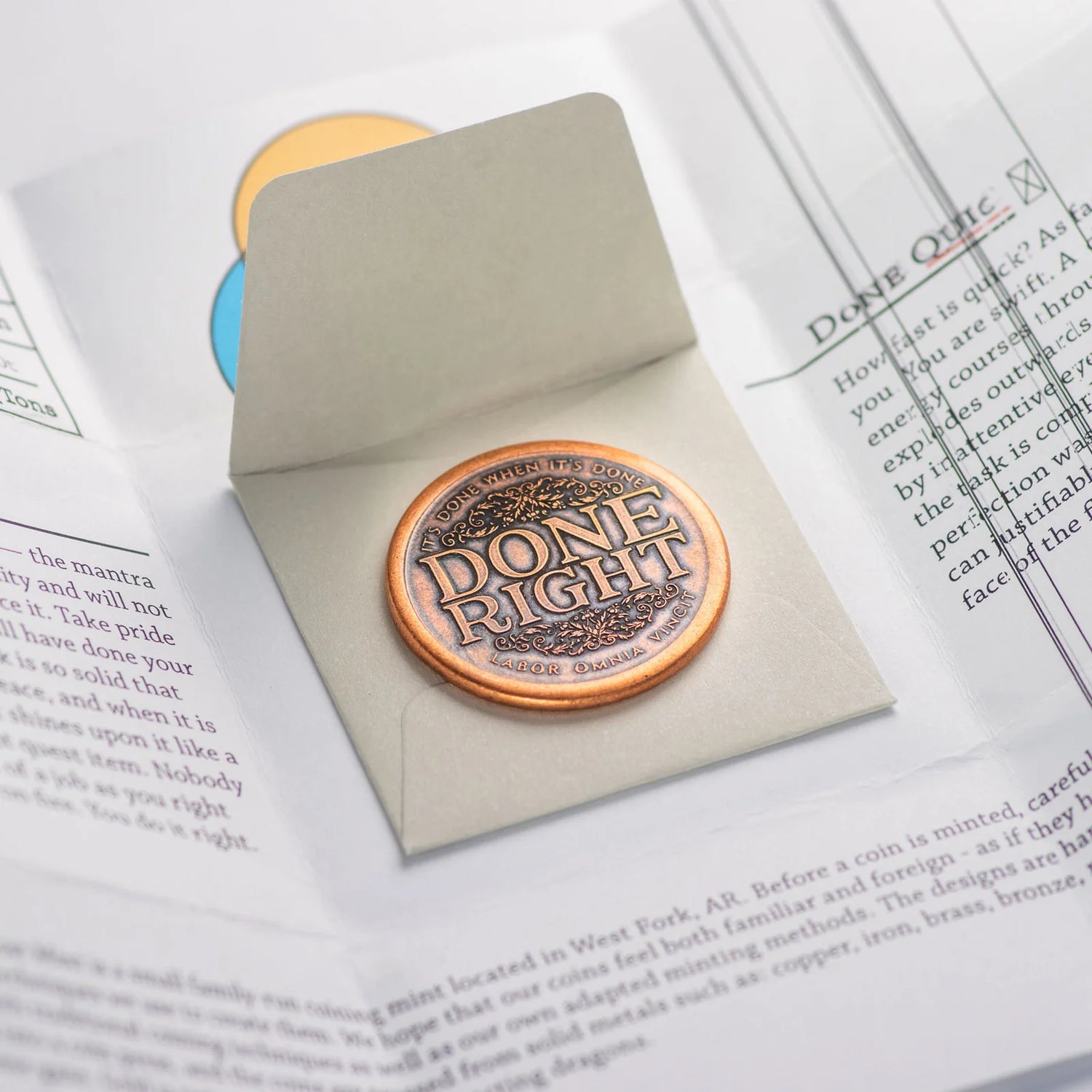 Done Right, Done Quick - Decision Maker Coin in Solid Copper