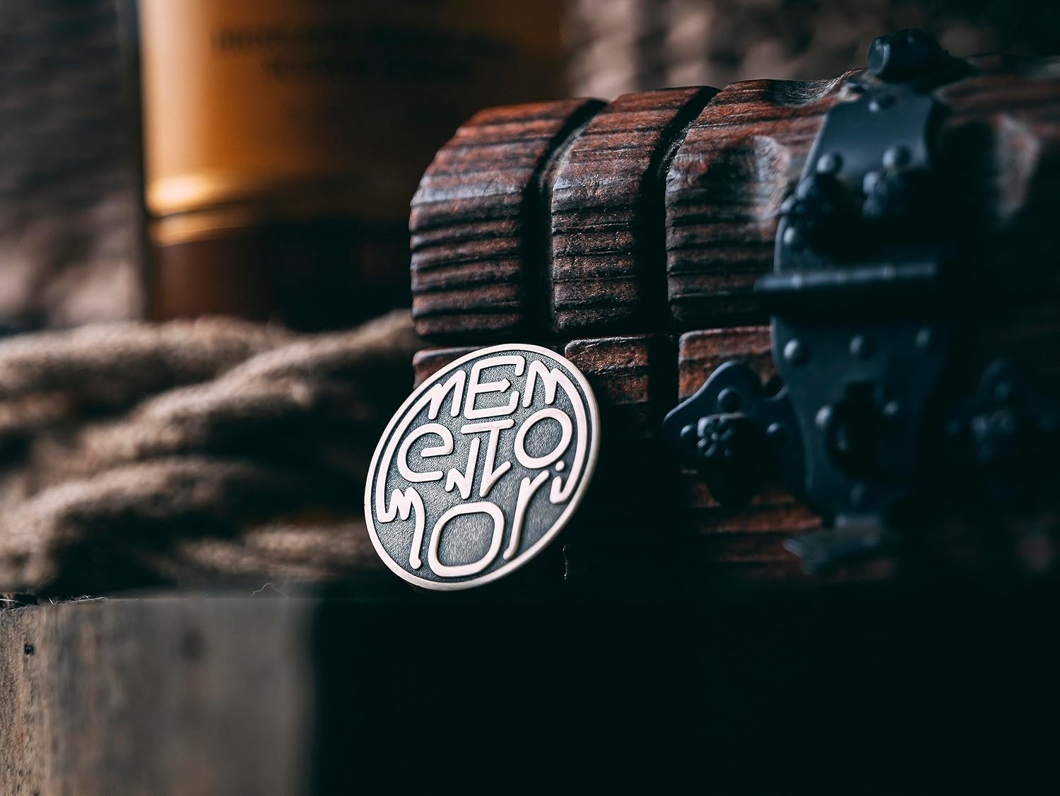 Memento Mori Coin – Hidden Skull Brass EDC Challenge Coin