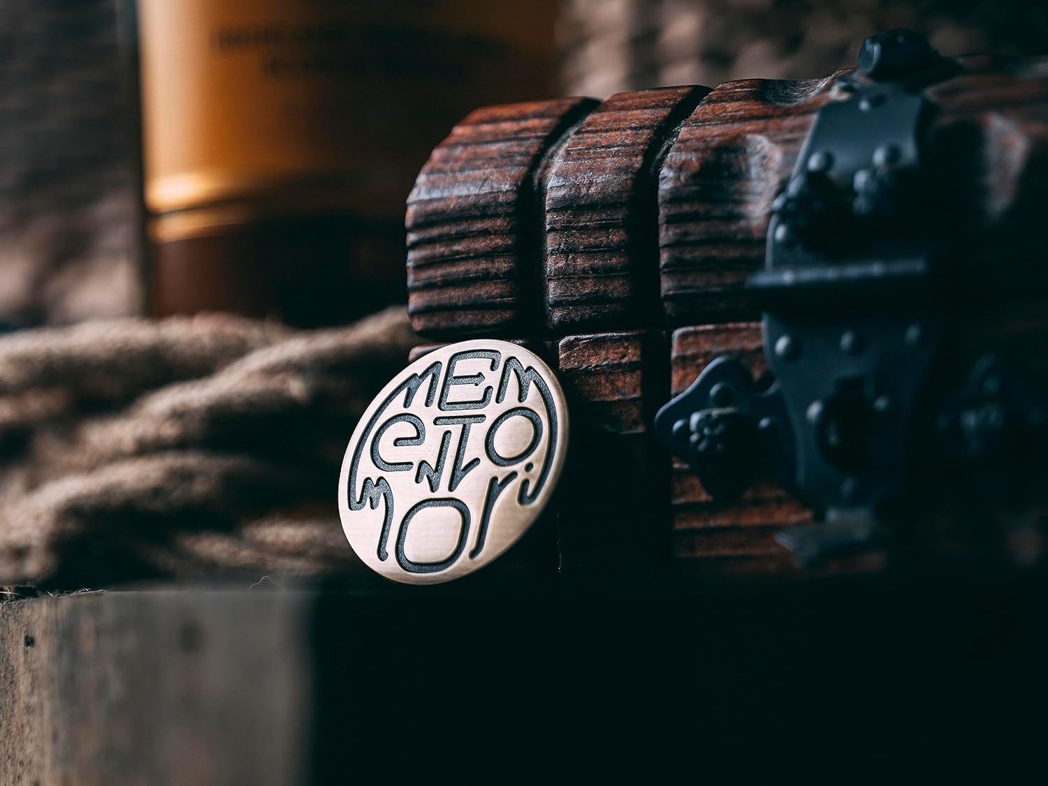 Memento Mori Coin – Hidden Skull Brass EDC Challenge Coin