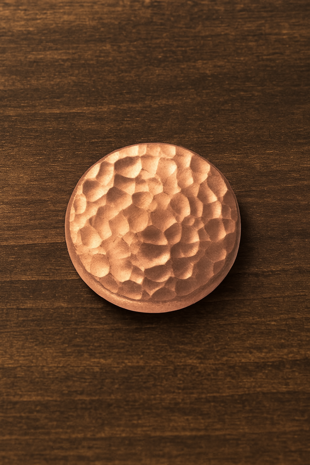 Hammered Copper Worry Stone in Raw Copper