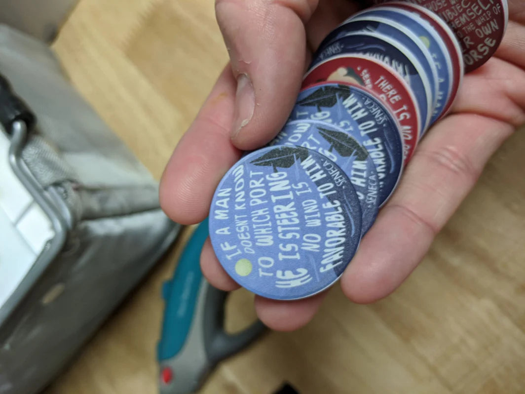(5) Seneca quote on Remorse Poker Chips