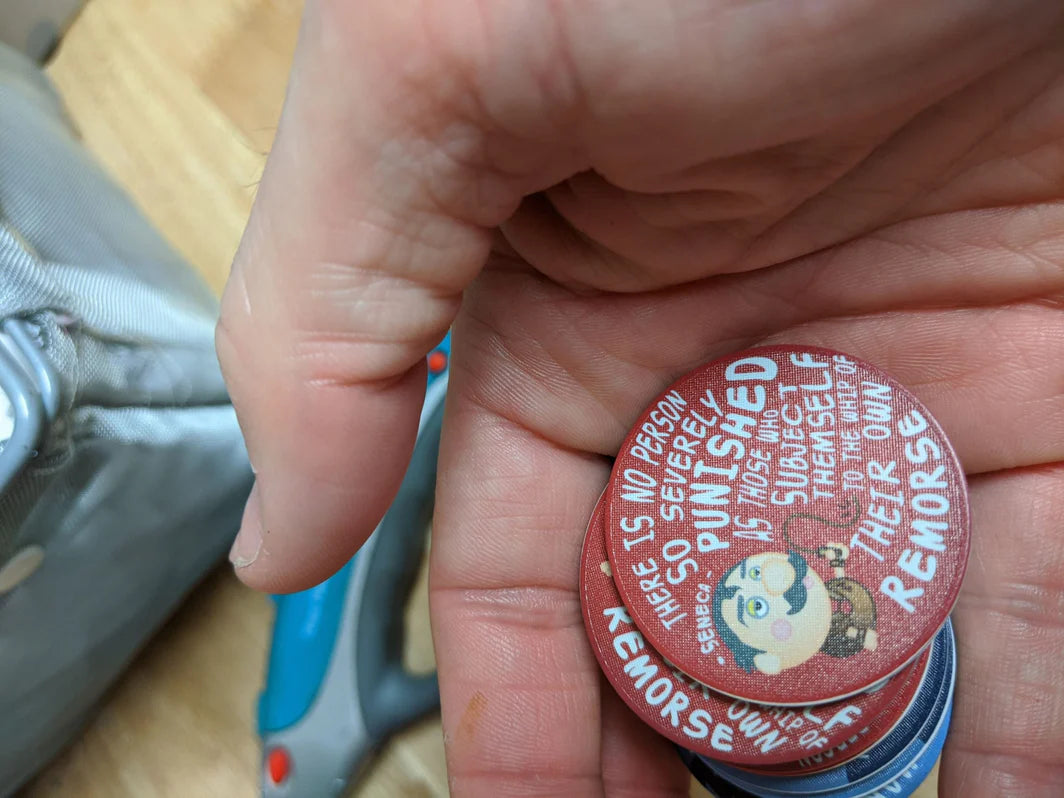 (5) No Wind Is Favorable Seneca Quote Poker Chip