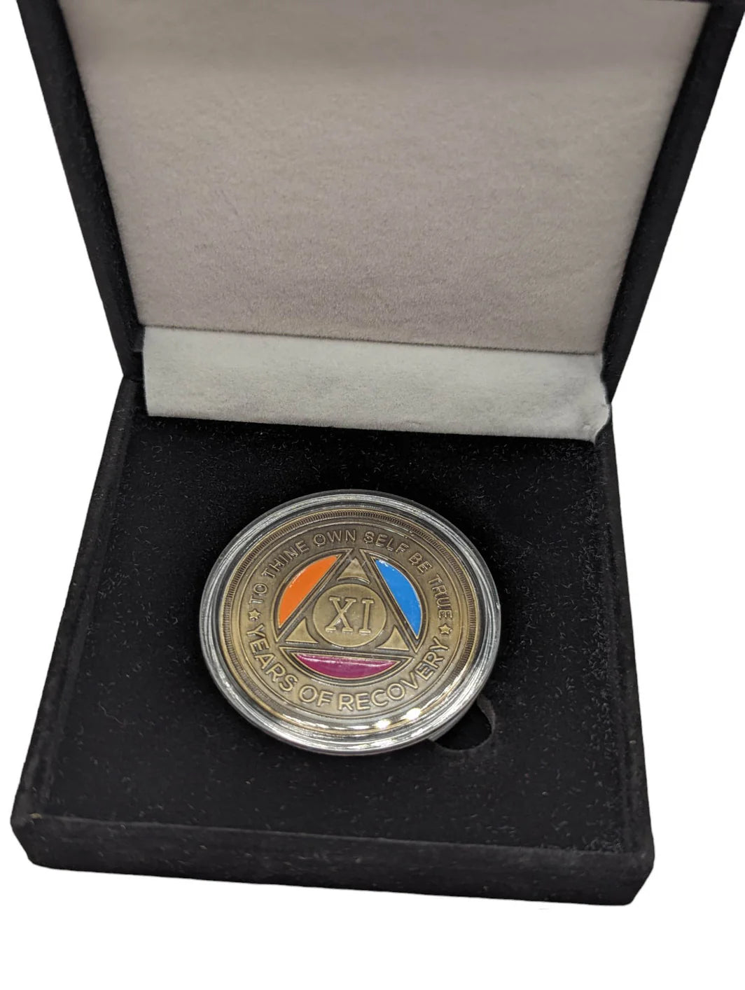 Colorful Roman Numeral AA Coin 1-60yrs Sobriety Chip