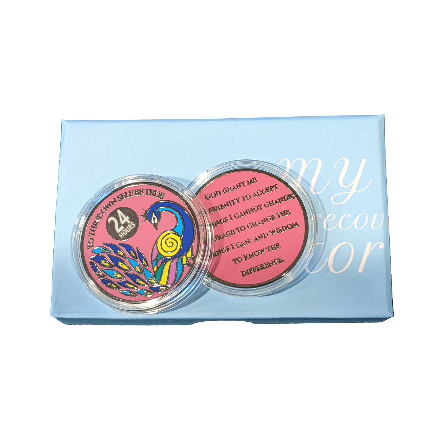 Peacock Recovery Medallion in 1 to 60yrs with Gift Box Included