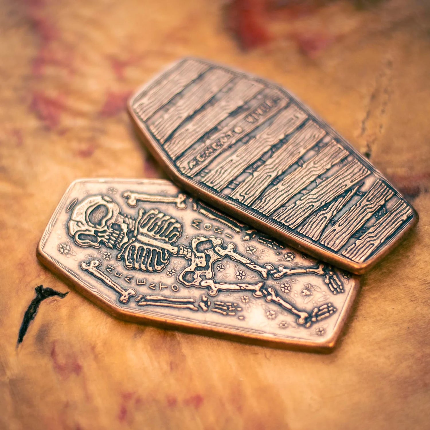 Coffin Memento Mori Memento Vivere Copper