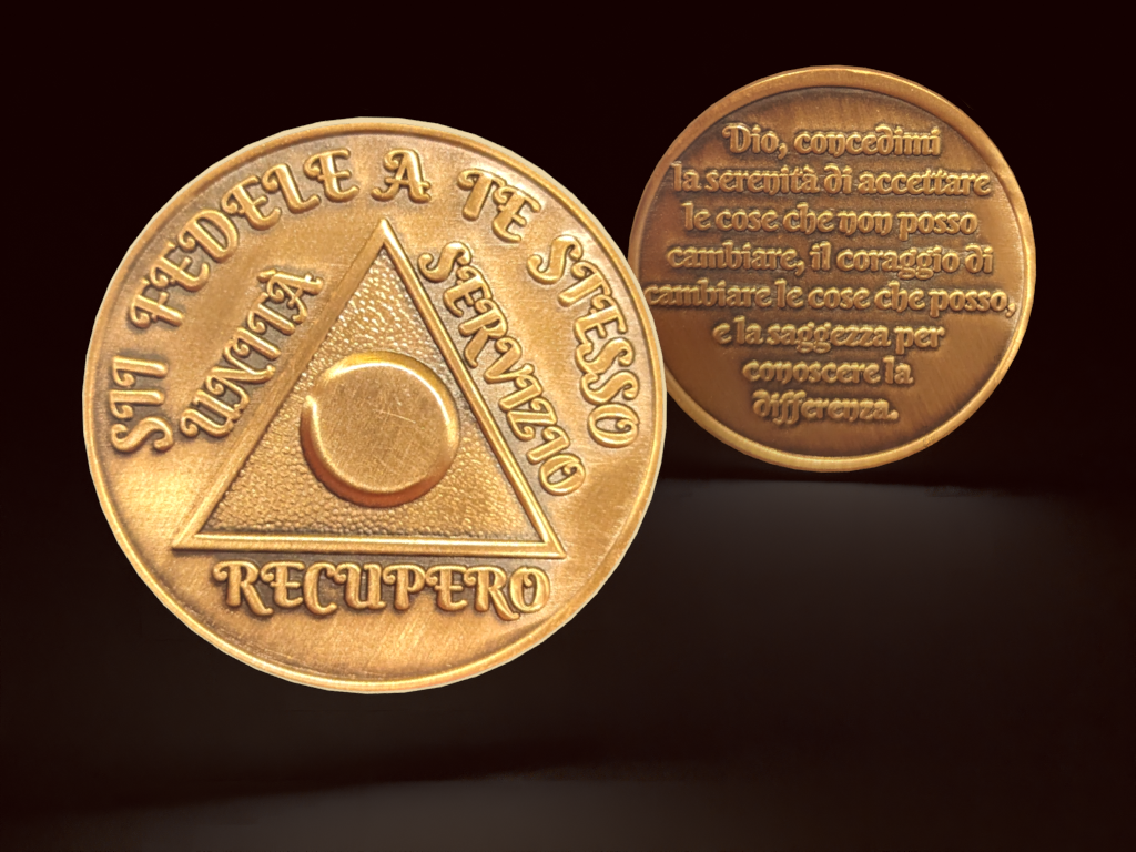 Italian Sobriety Coin up to 60yrs