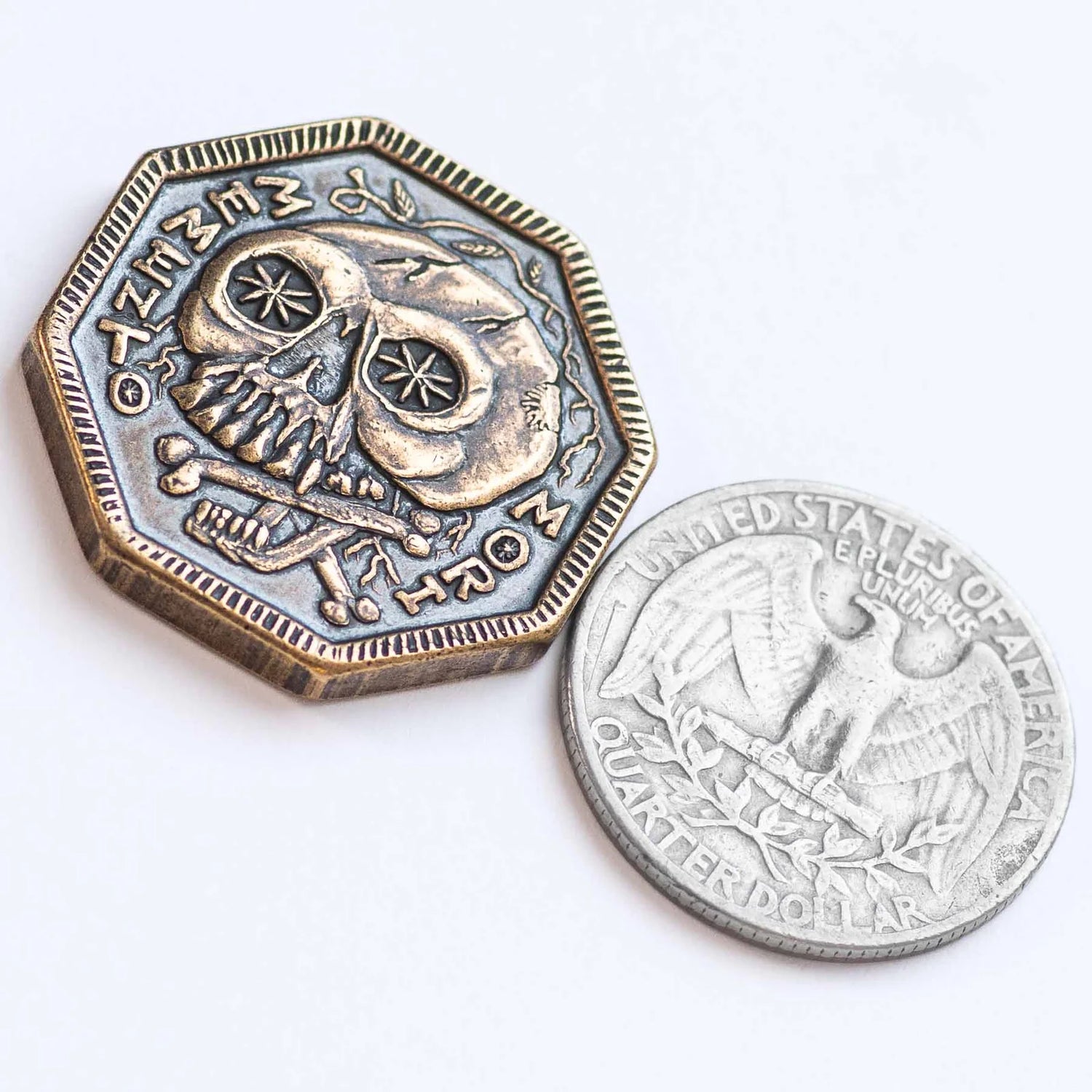 Memento Mori / Memento Vivere Reminder Bronze Coin