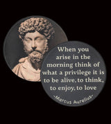 (5) Marcus Aurelius "Morning Reflection" Philosophy Chip