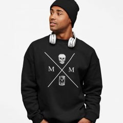 Memento Mori Logo Design Sweatshirt Black